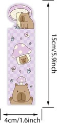 10 PCS Random Cartoon Cute Capybara Bookmarks Reading Books For Adults & Kids
