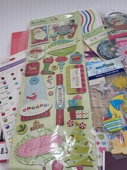 Lot Of Scrapbooking Supplies Crafting, Stickers Card Stock