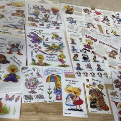 vintage suzy’s zoo stickers 3 Sealed Packs – 15 Full Sheets 10 Partial 21 Mini