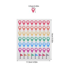 336 Pcs Self Adhesive Label Sticker Color Positioning Stickers Geographical