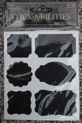 New Scrapbooking Stickers Paper Studio VINYL CHALK SHAPES 2 sheets 12 stickers