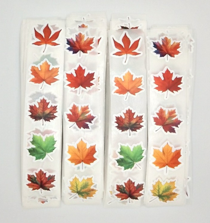 30 Fall Leaf Stickers/Scrapbooking/Planners/Crafts/Journals/up to 0.9 inches