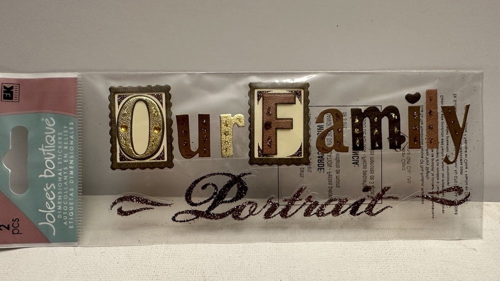 Jolee’s Boutique OUR FAMILY PORTRAIT memories Title Sticker Scrapbooking