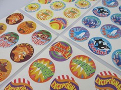 48 Vintage Trend SCRATCH ‘N SNIFF STINKY Stickers Grape Maple Tutti Frutti Apple