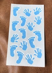 FRANCES MEYER SCRAPBOOK STICKER SHEET ~ BABY HAND PRINTS FOOTPRINTS RETIRED