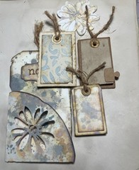 Handmade Junk Journal Pocket Tag “Note” Vintage Ephemera No. 3