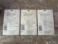 3 Vintage Heartline Stickers, USA flags