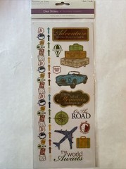 On The Road Travel Adventure Plane Vintage Car Stickers by Forever in Time