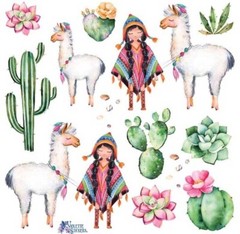 Violette Stickers Llama Cactus Party Crafts Planner Supply Scrapbook