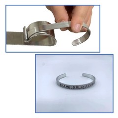 Bracelet Stamping Kit – Aluminum & Copper Blanks w/Bending Bar for Jewelry St…