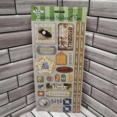 Flair Baseball Cardstock Stickers New Words Frame Tags Labels Titles Trim