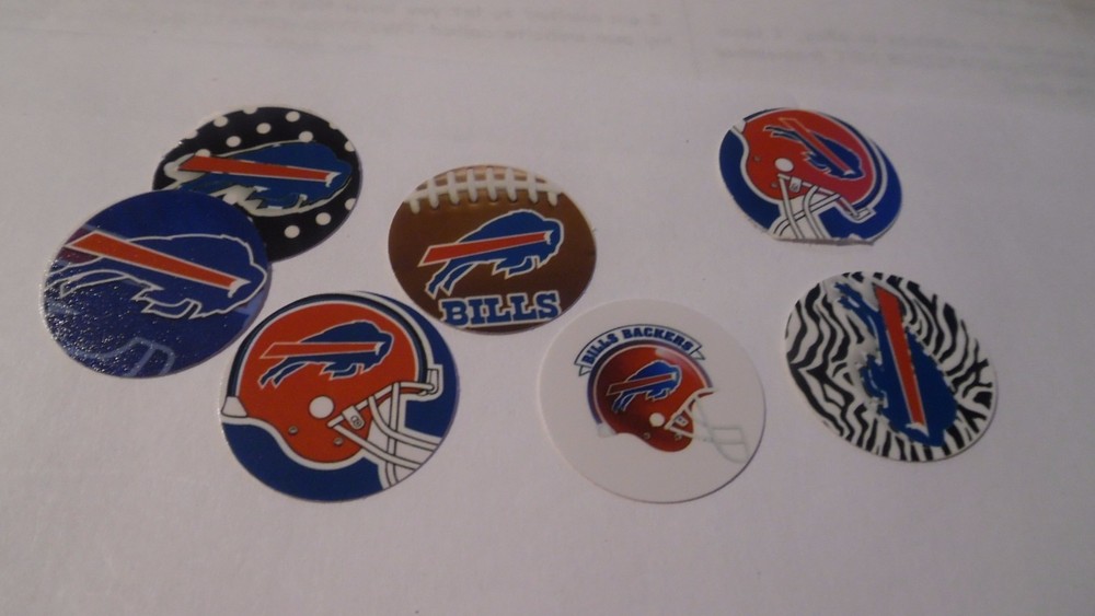 Pre Cut One Inch Bottle Cap Images BUFFALO BILLS NFL FOOTBALL Free Shipping