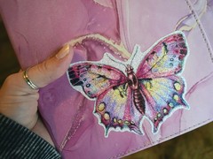 Glitter Butterfly Large Sparkly Sticker – Original Art by SammiSpaghettiArt