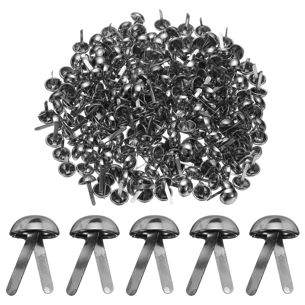500pcs Brads Paper Fastener, 10mmx16mm Metal Split Pin for Paper Craft, Gunmetal