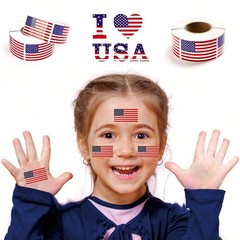 100-250 Pcs American Flag Stickers USA Patriotic Sticker for Notebooks Cards and