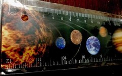 Planet Space Solar Astronomy Science 3-D Student 12” & cm Ruler New Sealed #P*