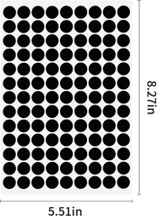 2340 PCS Black Dot Stickers 1/2″ Round Circle Yard Garage Sale Price Stickers Co