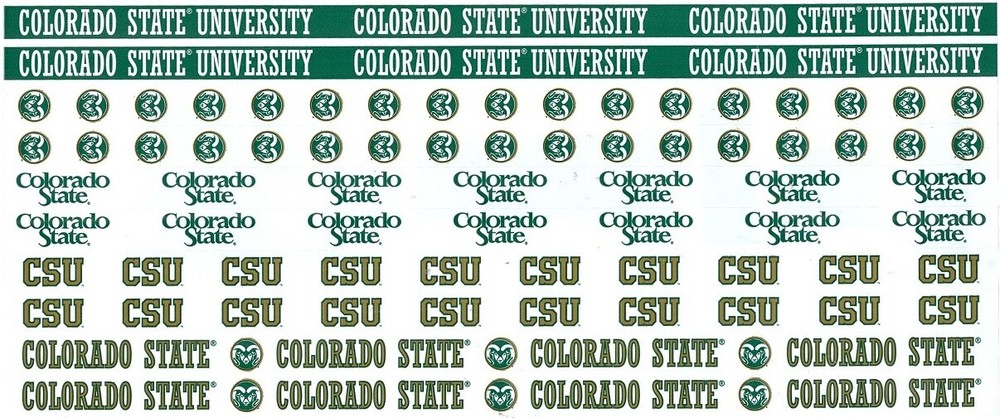 Colorado State University Rams NCAA Border Scrapbook Stickers 12″