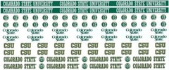 Colorado State University Rams NCAA Border Scrapbook Stickers 12″
