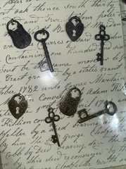 Michaels- 3 Packs Metal Icons Scrapbook Lock & Key Love Crafting Embellishments
