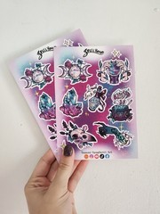 Spell Bound Witchy Gothic Sticker Sheet – Original Art by SammiSpaghettiArt