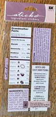 Sticko Grandmother Fact Labels Warmth Generosity Kindness Grandma Grammy Sticker