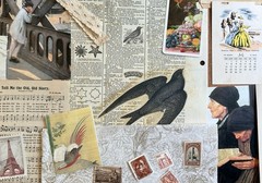 80 Piece Vintage Junk Journal Ephemera Kit Romantic Victorian & Nature Themed