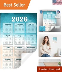 Vibrant Coastal 2026 Calendar Wall Sticker – 6×9 Removable & Repositionable