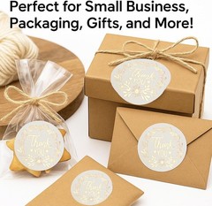 500 Pack 1.5 Inch round Thank You Stickers Roll,Premium Adhesive Labels for Smal