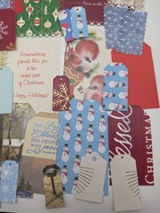 Christmas Lot Die Cut Tags & Shapes – Holiday Paper Ephemera Junk Journal Crafts
