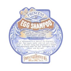 Vintage Princess Egg Shampoo Toilet Company Paper Sticker Decal Die Cut
