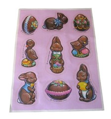 Chocolate Scented Easter Stickers Vintage Hallmark 1983 A Single Sheet