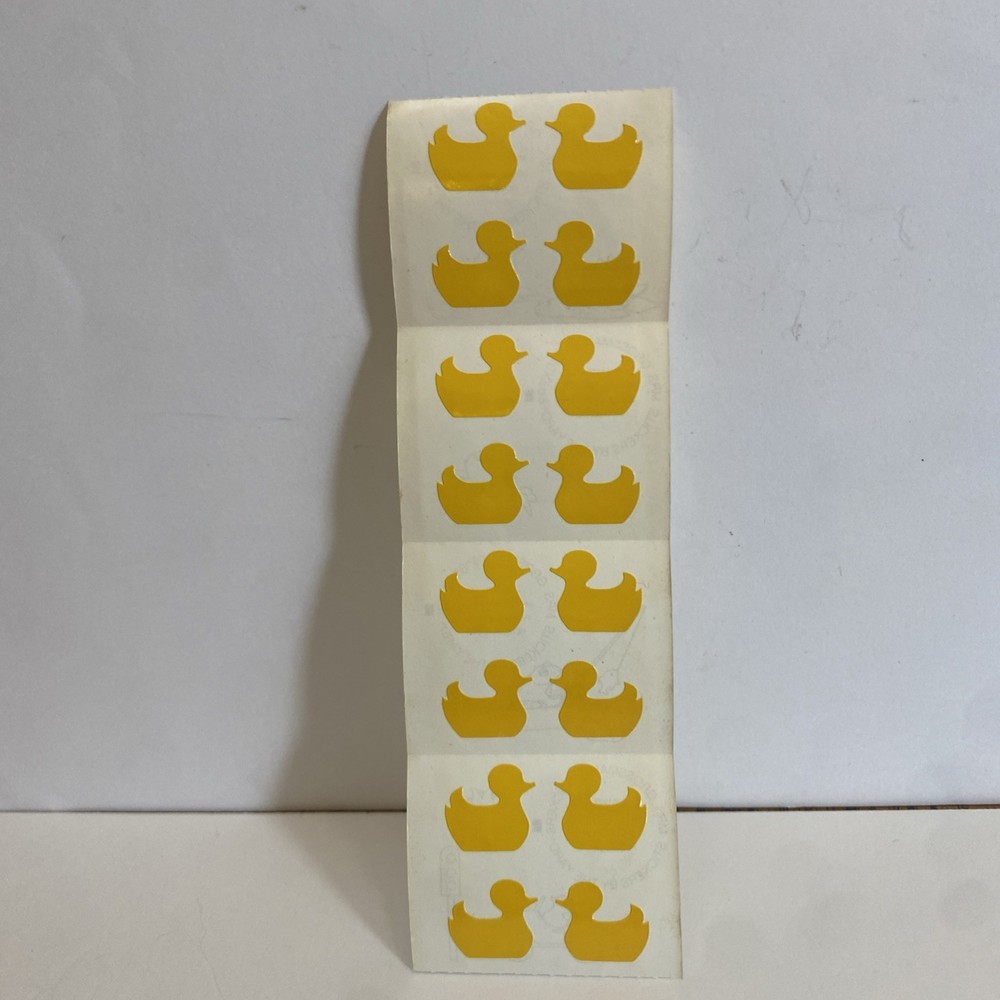 Vintage 1979 Mrs. Grossman’s Stickers SMALL RUBBER DUCKS-1 Sheet (4 Mods)