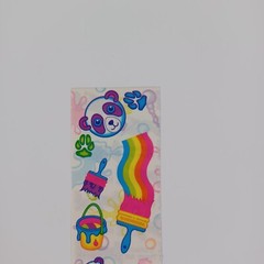 Vintage Lisa Frank Single Sticker Strip -Panda Bears -Paint S139 Rare 80s Unused