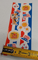 Vintage Old Navy 4th Of July Stickers 8 sealed sheets America Flag Advertisement