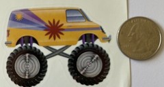 MONSTER-TRUCK Stickers(3pc) Car•Van•Big Tires•Raised •Automobiles•Driving•Shows•