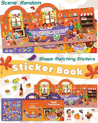 Reusable Sticker Book for Toddlers, Travel Stickers, Craft Activities Toys