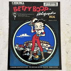 Vintage 1996 Betty Boop Boop’s Diner Holographic Chrome Large 5” Sticker