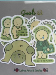 13 Smiski Stickers –Cute Minimal Glow-Inspired Sticker Pack for Journals, Laptop