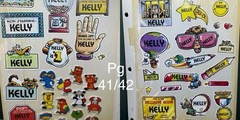 1 Full Binder Page front/back Vintage 80s 90s Stickers Puff Scratch n Sniff Good