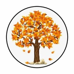 48 AUTUMN TREE ENVELOPE SEALS LABELS STICKERS 1.2″ ROUND