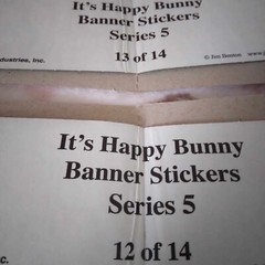 Lot of 4 Jim Benton Vending Machine Stickers Happy Bunny & Just Jimmy Y2K