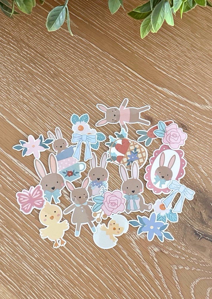 Easter Sticker Pack | Bunny Stickers | Scrapbooking | Crafts | Gifts