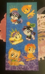 Cute Glitter Accent Puppies Long Sticker Sheet (1 Sheet)