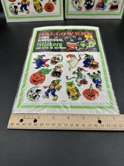 Vintage Halloween Three Dimensional Stickers 3 Pack New Sealed Taiwan