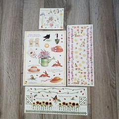 Susan Branch Lot Of 4 Assorted Sticker Sheets 8.5×11 – 5×12 (border x 2) – 4.5×5