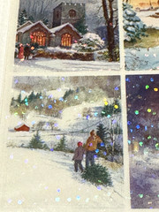Hallmark Stickeroni Stickers Christmas Winter Farm Church Greeting Card 2 Sheets
