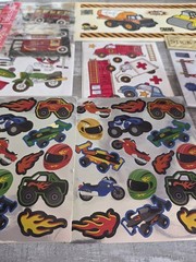 Lot Of 18 Various Transportation Scrapbooking Stickers Trains Thomas Trucks b101