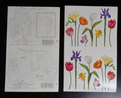 VTG Mrs. Grossman’s Stickers Spring Stems Flowers Bouquet Tulips Daffodils Lilac