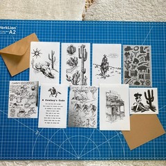Cowboy & Cowgirl Western Bundle – Curated Ephemera Pack – 2